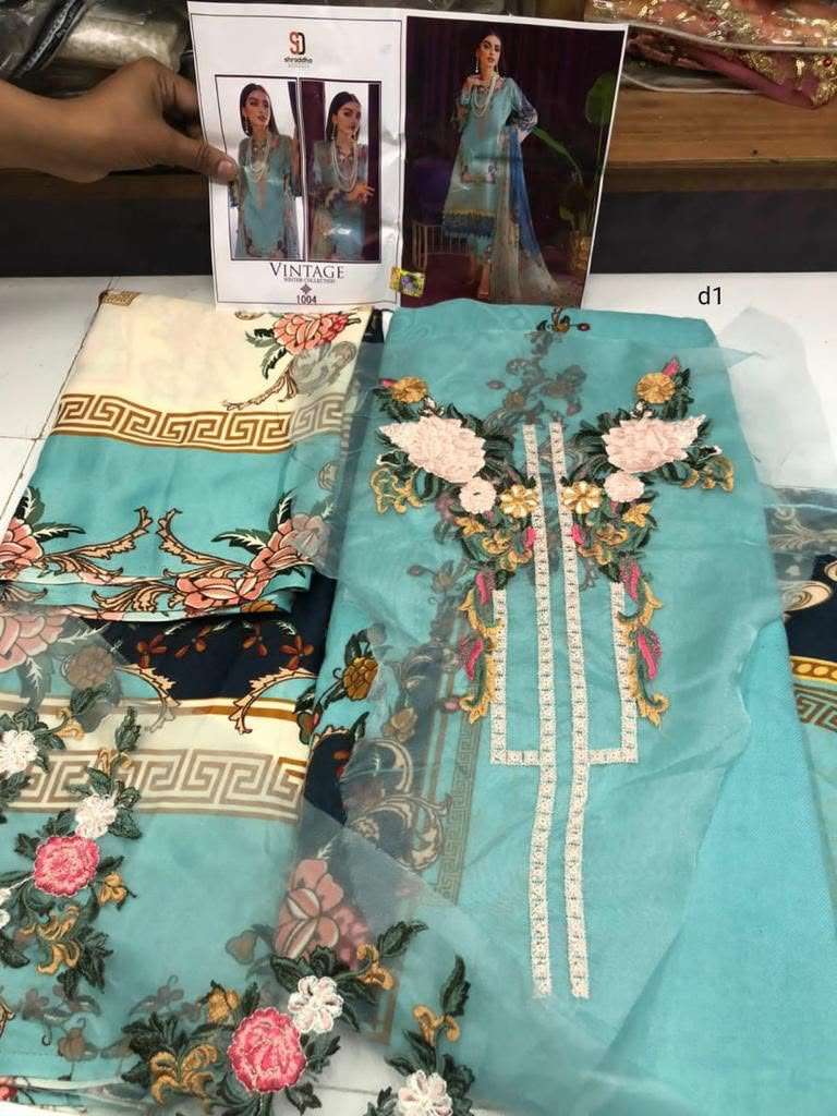 SHARADDHA DESIGNER VINTAGE WINTER COLLECTION PASMINA PRINTED PAKISTANI SUIT WHOLESALER
